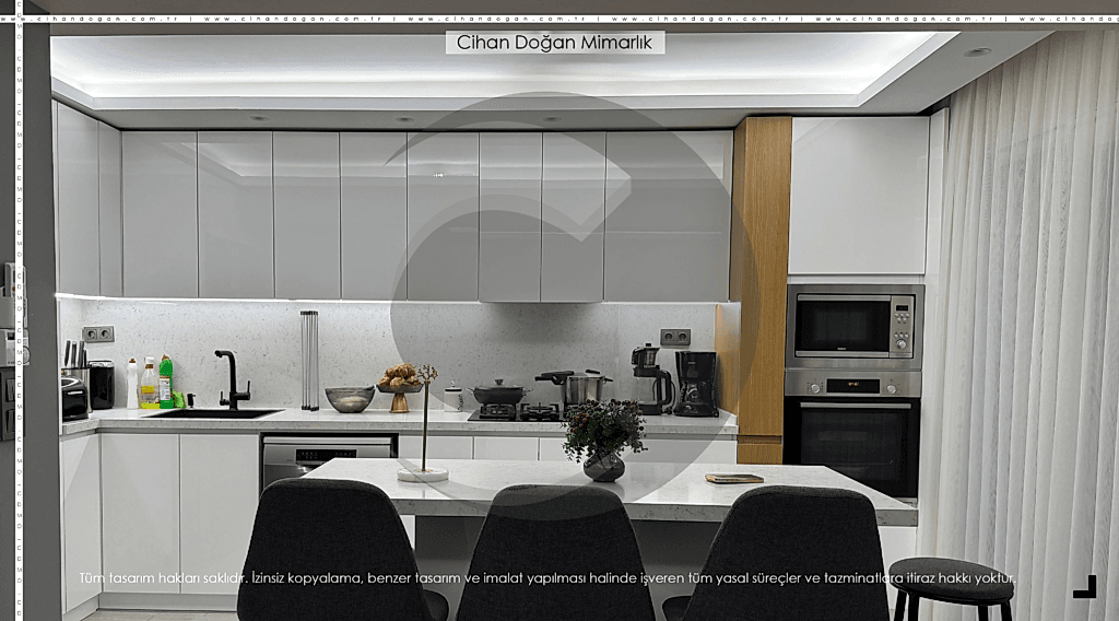 Cihan Doğan Mimarlık Erbaş Evi Mutfak Tadilatı İzmir üçyol